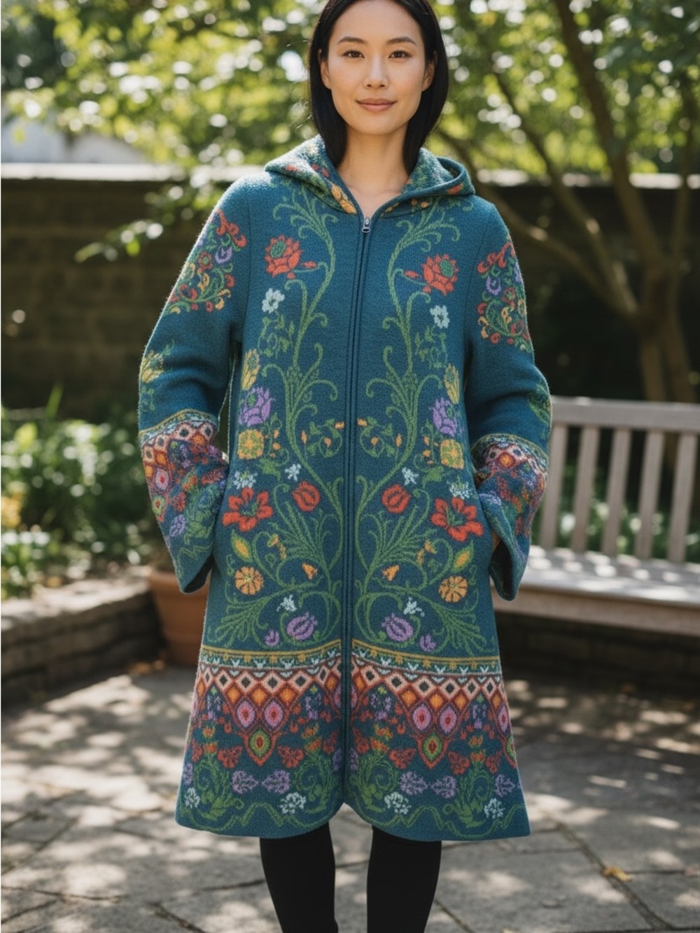 IVKO Wool Hooded Long Cardigan